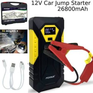 26800mAh 12V Auto Car Jump Starter Portable USB Power Bank Battery Booster Clamp