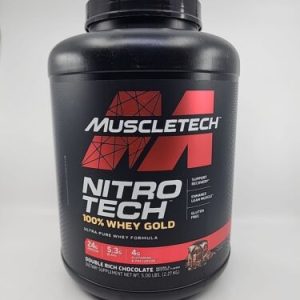 Muscletech, Nitro Tech 100% Whey Gold Double Rich Chocolat 5 lbs