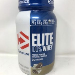 Dymatize Elite 100% Whey Protein Powder Cookies And Cream 32 Oz EXP 03/2026