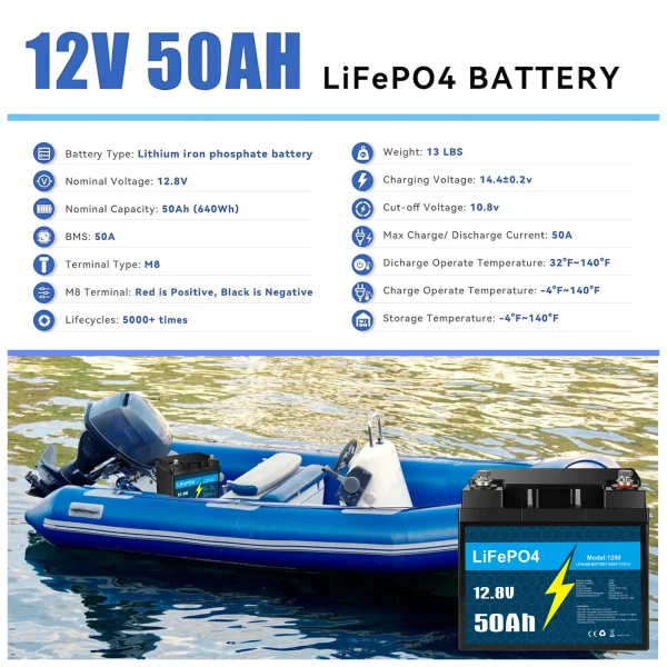 12V 100Ah 50Ah 30Ah 16Ah 10Ah LiFePO4 Battery pack 12V Lithium Iron Phosphate Batteries 4000 Cycles Touring car Solar Wind - Image 6