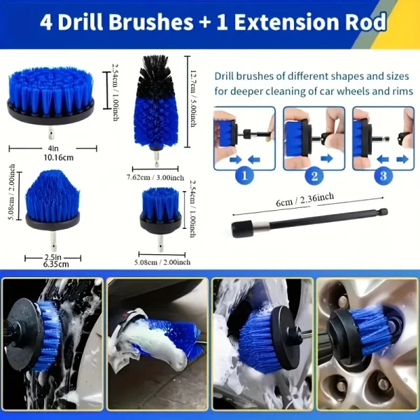 27Pcs/Set Convenient Helpful Multi-purpose Car Interior Brush Nylon Car Washing Brush Multifunctional for Gifts - Image 6