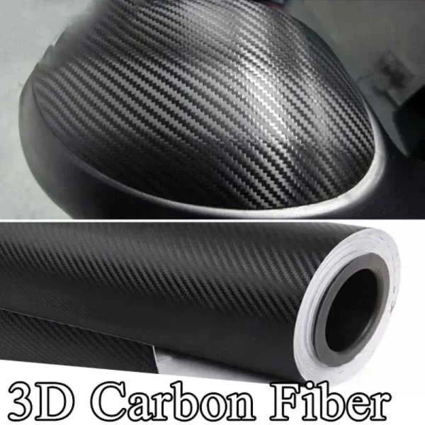 30x127cm Car 3D Carbon Fiber Roll Film Stickers DIY Vinyl Film Auto Interior Styling Carbon Fiber Decorative Decals - Image 4