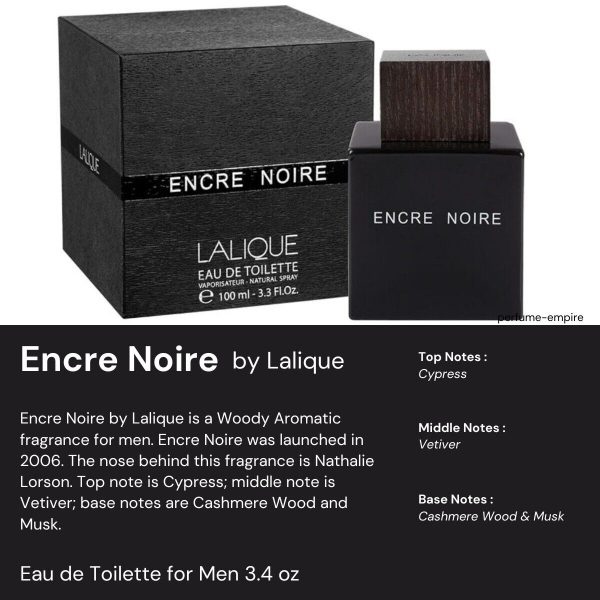 Encre Noire by Lalique EDT 3.3 / 3.4 oz - Image 2