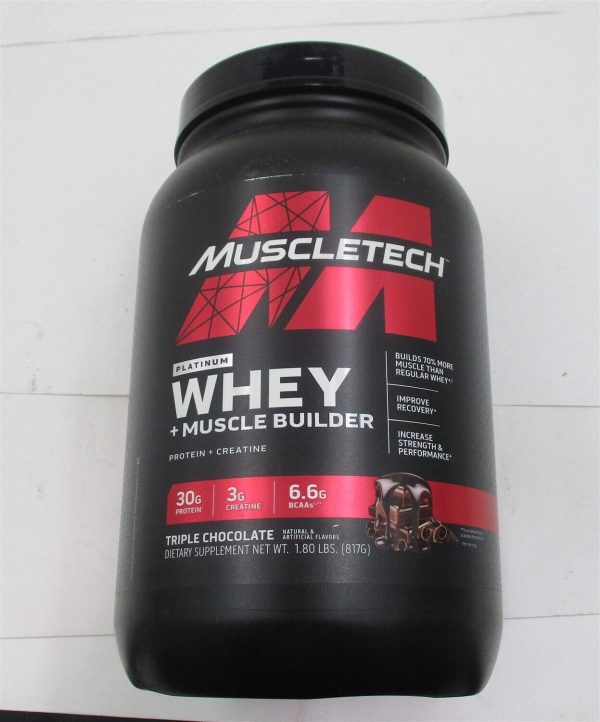 MuscleTech Platinum Whey + Muscle Builder Triple Chocolate 1.8 lbs