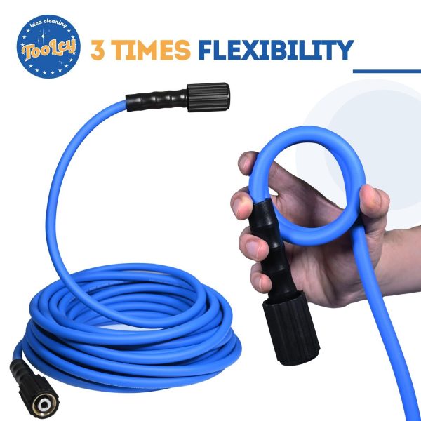 TOOLCY 3300 psi Flexible Pressure Washer Hose 1/4" Durable Power Washer Hose - Image 3