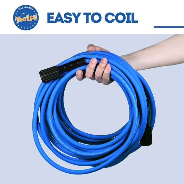 TOOLCY 3300 psi Flexible Pressure Washer Hose 1/4" Durable Power Washer Hose - Image 6