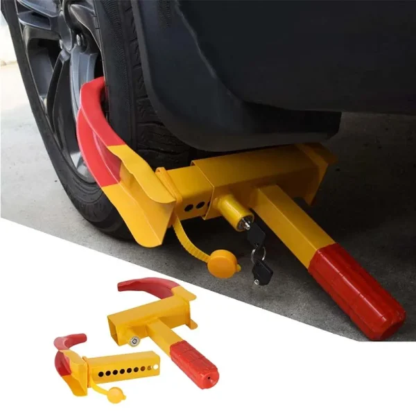 Car Truck Tire Lock Anti-Theft Lock Portable Heavy Duty Wheel Clamp Lock Tire Claw Trailer Auto Universal fitment Car Accessories