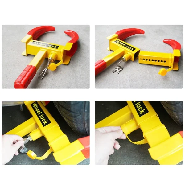 Car Truck Tire Lock Anti-Theft Lock Portable Heavy Duty Wheel Clamp Lock Tire Claw Trailer Auto Universal fitment Car Accessories - Image 3