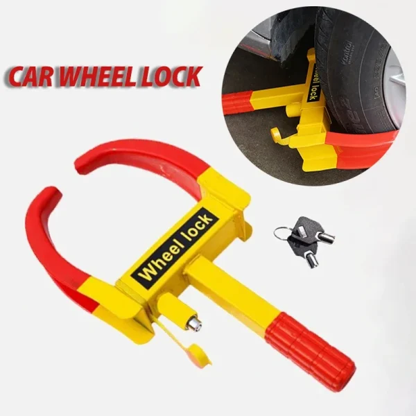 Car Truck Tire Lock Anti-Theft Lock Portable Heavy Duty Wheel Clamp Lock Tire Claw Trailer Auto Universal fitment Car Accessories - Image 6