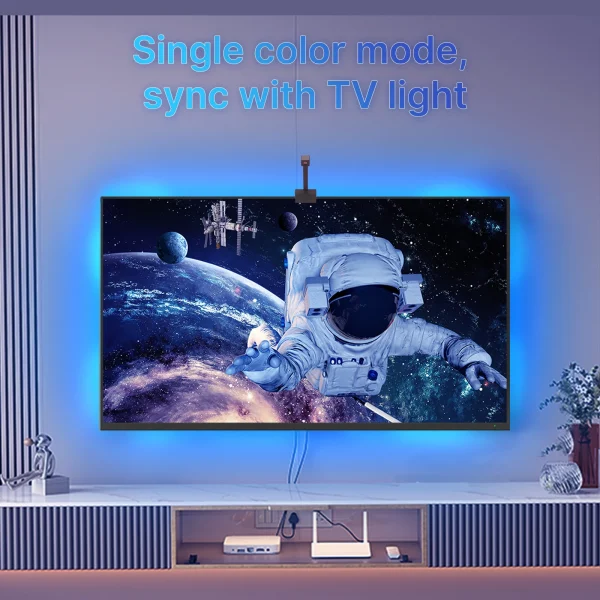 MOES Smart WiFi Ambient TV Backlight No Set-Top Box Required Music Sync LED Light Strip Timing Fucntion Multiples Scenes - Image 4