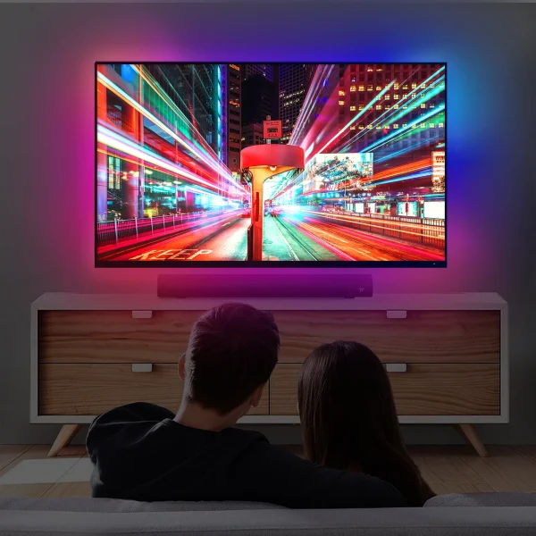 MOES Wifi Smart Ambient Lighting TV Backlight HDMI 2.0 Device Sync Box Led Strip Lights Kit Alexa Voice Google Assistant Control - Image 4