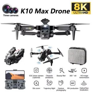 K10MAX Drone Professional 360° All-round Obstacle Avoidance 8K HD Triples Camera ESC Positioning Remotes FPV Drone