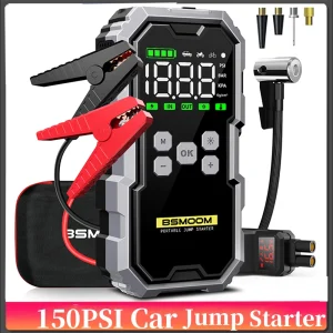 Car Jump Starter With Air Compressor LCD Screen 21800mAh Portable Booster Charger 6000A Powerful Car Battery Starting Device