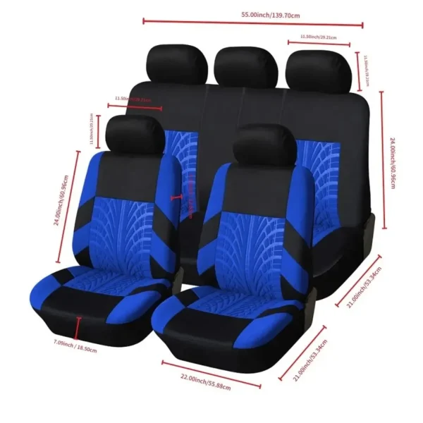 Ultimate Soft and Cozy Gray Car Seat Covers Full Set - Stylish Split Front and Rear Bench Protection - Premium Quality Materials - Image 2