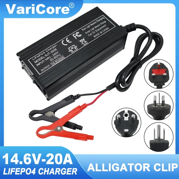 VariCore 14.6V 20A Smart Lifepo4 Battery Charger 110-220V 4S 12V High Power Charger For Lithium iron Phosphate Battery Pack - Image 2