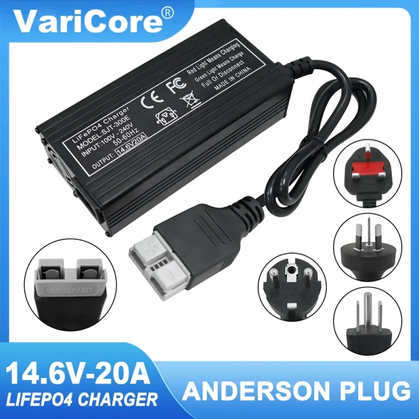 VariCore 14.6V 20A Smart Lifepo4 Battery Charger 110-220V 4S 12V High Power Charger For Lithium iron Phosphate Battery Pack - Image 3