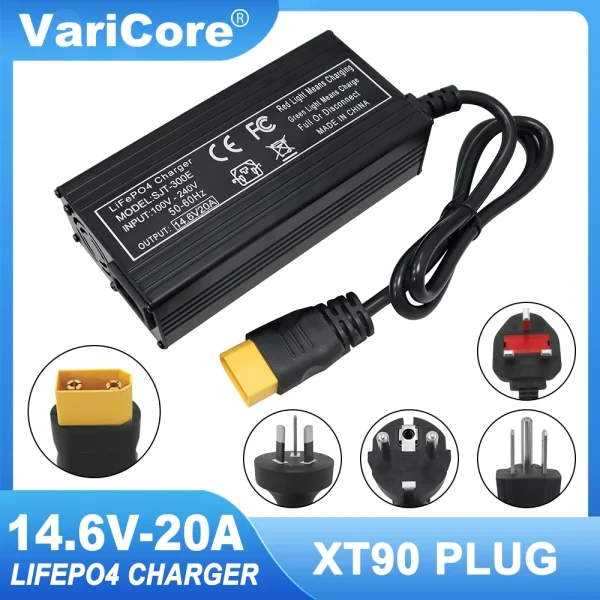 VariCore 14.6V 20A Smart Lifepo4 Battery Charger 110-220V 4S 12V High Power Charger For Lithium iron Phosphate Battery Pack - Image 5