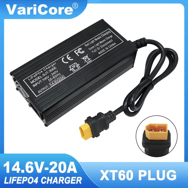 VariCore 14.6V 20A Smart Lifepo4 Battery Charger 110-220V 4S 12V High Power Charger For Lithium iron Phosphate Battery Pack - Image 6