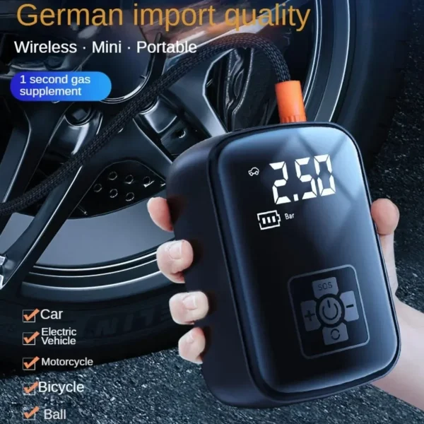 Portable Car Air Pump Wireless Intelligent Digital Display Tire Gases Machines Car Air Compressor Electric Tire Gases Machines